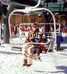 Taking the lift at White Pine